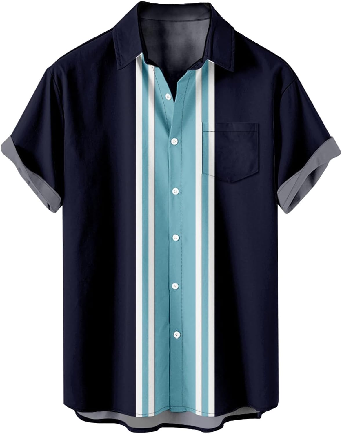 Casual herrskjortor – arbete t-shirts för män kortärmad smart lös passform button-down-skjortor ej strykjärn mjuka lätta och bekväma snabbtorkande sommartoppar för lounge arbete och helg