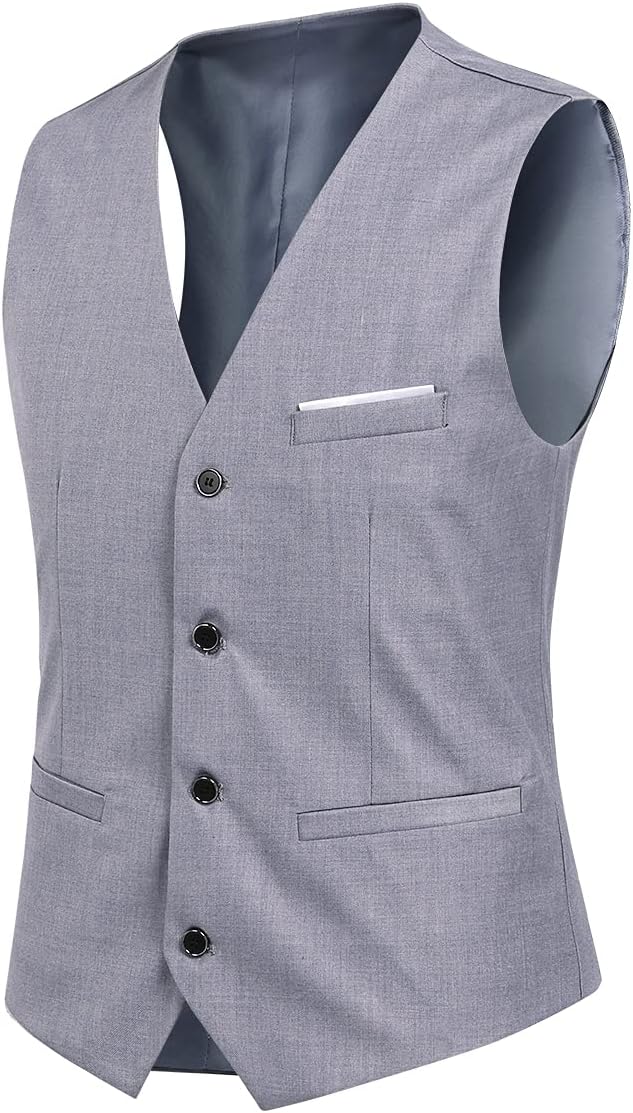 YOUTHUP 3-delad kostym smal passform för män elegant business bröllop kostym blazer västar byxor