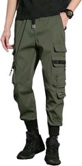 MORISTE Herr avslappnad passform lastbyxor, hiphop streetwear andningsbara bruksbyxor