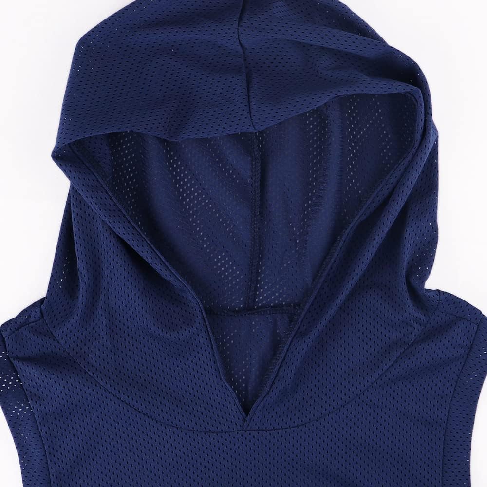 Ärmlös näthuvtröja för kvinnor, sport, löpning, t-shirts, träningstoppar