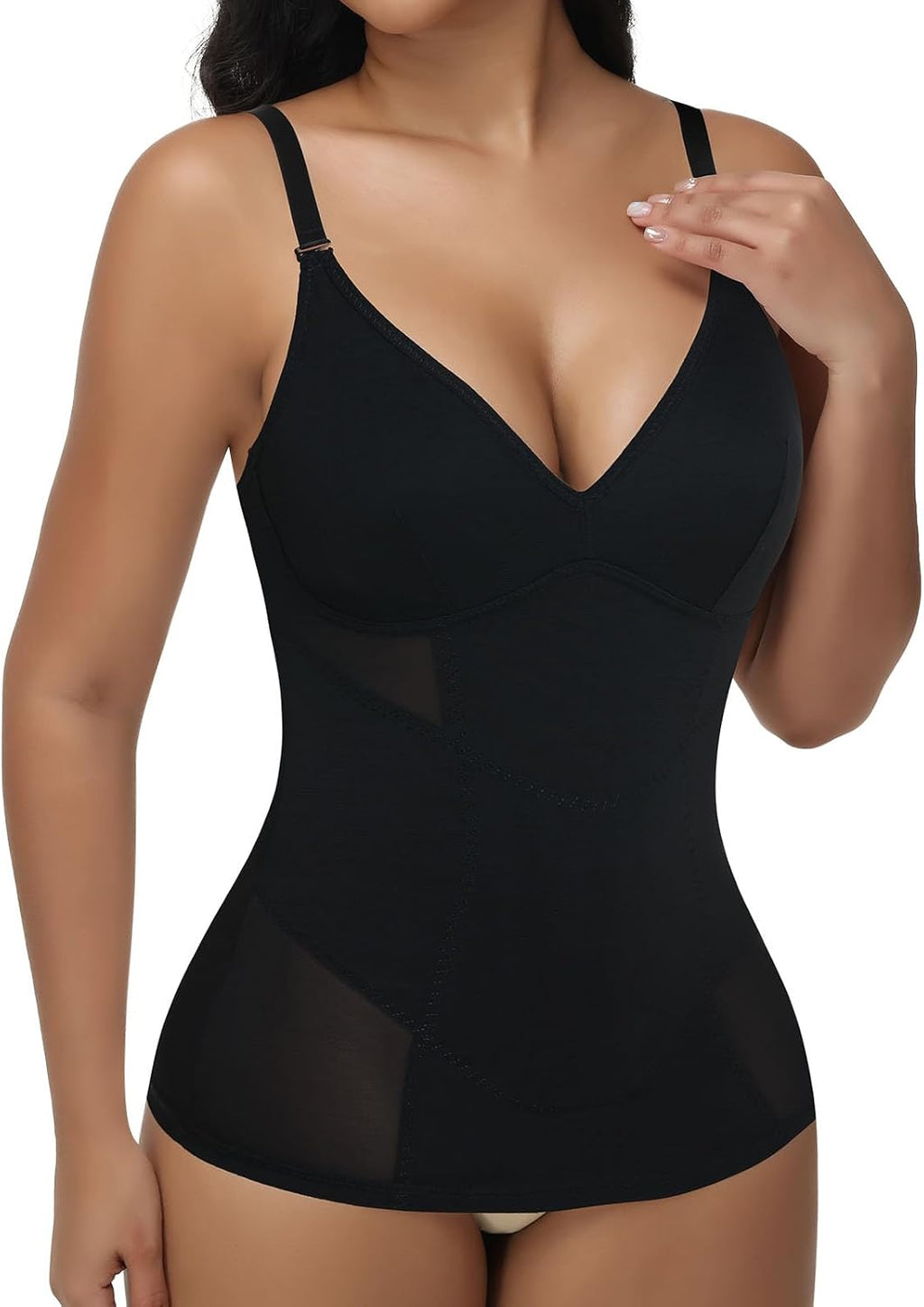 Joyshaper Compression Cami Top för Kvinnor Bodycon Tanktoppar Slimming Tummy Control Shaping Vest