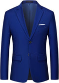 Herr Slim Fit Blazer 2 knappar kappa vardaglig enfärgad blazer kappa resa lätt kostymjacka