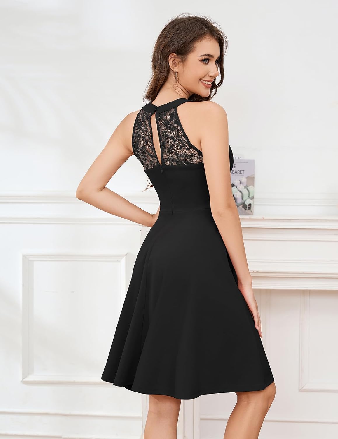 Bbonlinedress Aftonklänning, elegant för bröllopsgäst, festlig klänning, halterneck, konfirmationsklänning, brudtärneklänning, cocktailklänning, festklänning