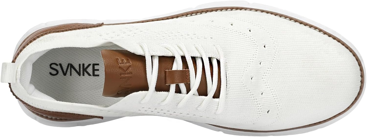SVNKE mäns Oxfordskor formella promenadskor finskor klassiska halkfria business vardagsskor snörning lätt sneaker