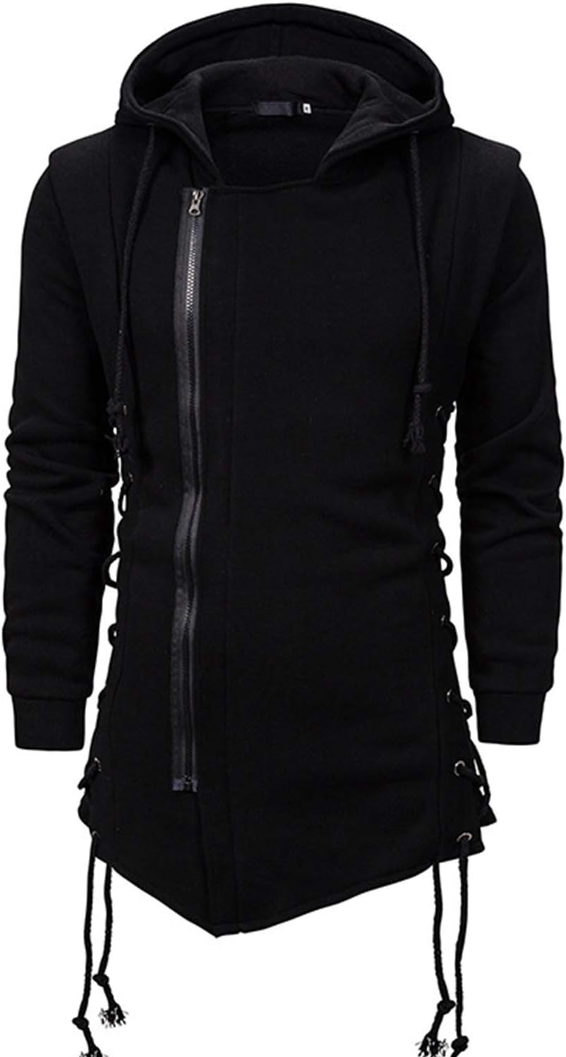 CNSTORE Herrmode huvtröjor sweatshirts Assassins Gothic Creed dragkedja sida snörning jacka fleece lösa ytterkläder