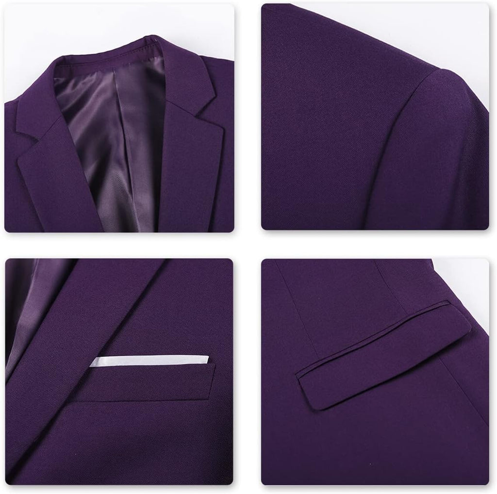 YOUTHUP Herr blazer Slim Fit 2 knappar formell vardaglig kostym jacka bröllop smoking jackor