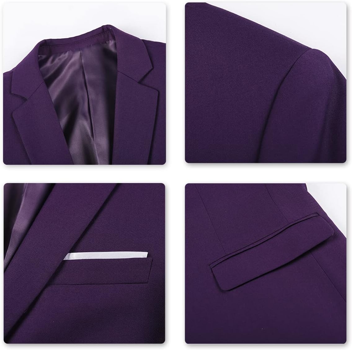 YOUTHUP Herr blazer Slim Fit 2 knappar formell vardaglig kostym jacka bröllop smoking jackor