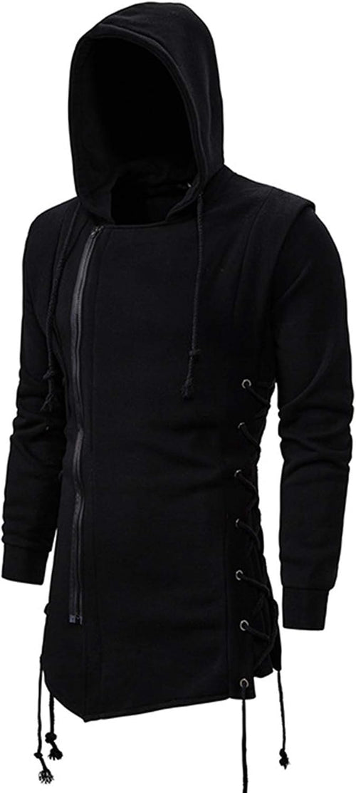 CNSTORE Herrmode huvtröjor sweatshirts Assassins Gothic Creed dragkedja sida snörning jacka fleece lösa ytterkläder