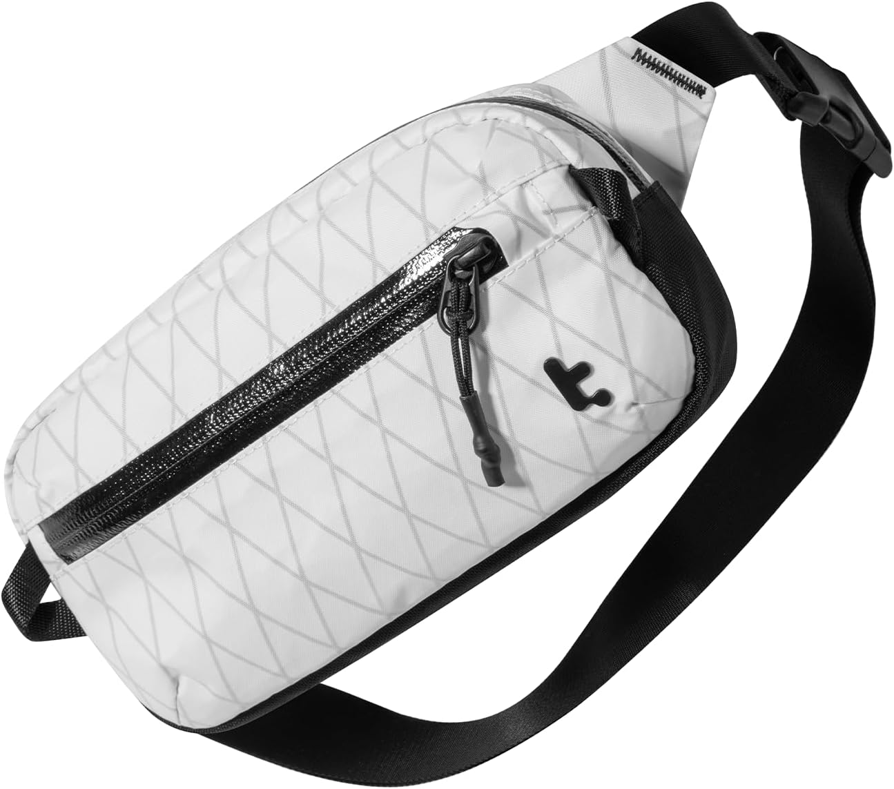 tomtoc 1,5 l crossbody väska med RFID-skydd, liten unisex axelremsväska, sling bag, lätt, vattentät sling bag, för utomhusresor, svart
