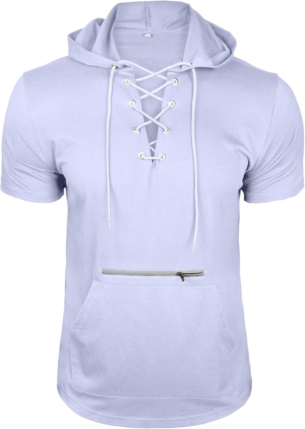 MakingDa Atletisk kortärmad huvtröja för män, moderiktig tränings- och gympullover, huvtröja, knapp, muskelpassform, somrig sweatshirt, lätt, hiphop, löpning, boxning, vandring, sport, tröja