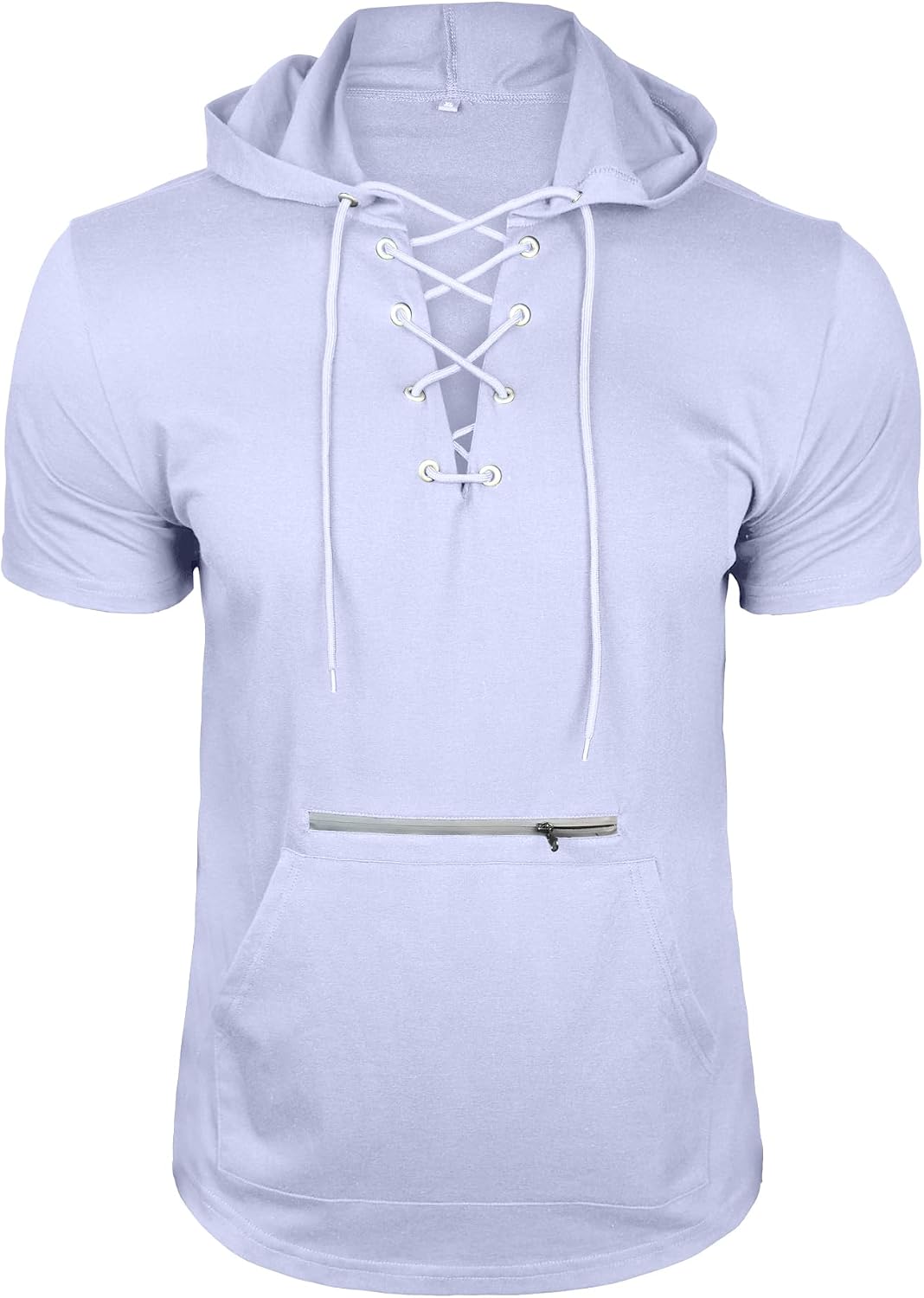 MakingDa Atletisk kortärmad huvtröja för män, moderiktig tränings- och gympullover, huvtröja, knapp, muskelpassform, somrig sweatshirt, lätt, hiphop, löpning, boxning, vandring, sport, tröja