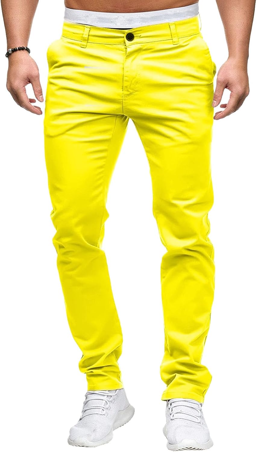 Herrbyxor med slim fit, chinos och stretch framtill, lätta affärsbyxor, vardagliga kontorsbyxor