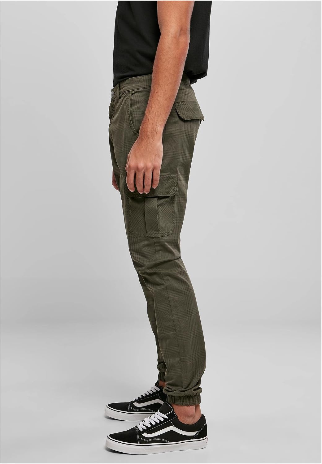 Urban Classics herr Byxor Aop Glencheck Cargo Jog Pants