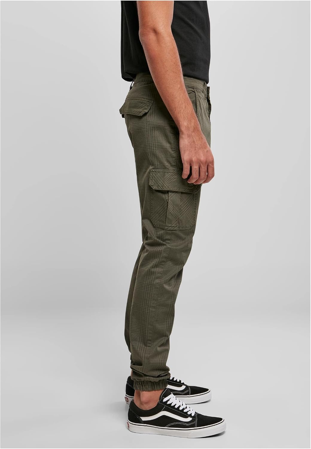 Urban Classics herr Byxor Aop Glencheck Cargo Jog Pants