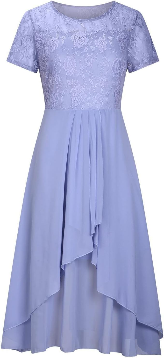 Sommarklänning dam, aftonklänningar, lång klänning, elegant chiffong, spets, swing, cocktailklänning, ledig, festliga klänningar för kvinnor, för bröllopsgäst, brudtärneklänningar, festklänning
