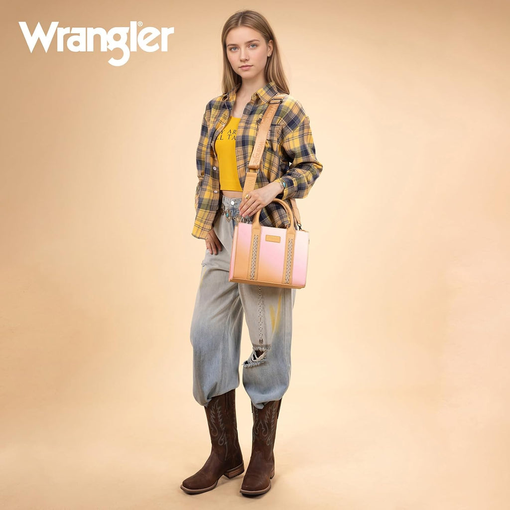 Montana West Wrangler Tote Bag for Women Zipper Shoulder Handbag toteväskor