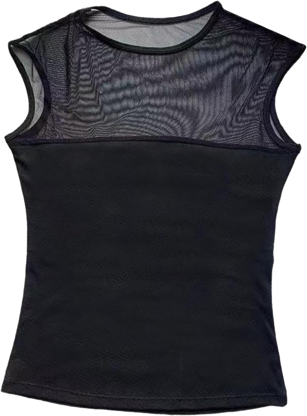 Ärmlös t-shirt män ärmlös muskel tank top hiphop streetwear atletisk nät urholkad avslappnad sommar t-shirt