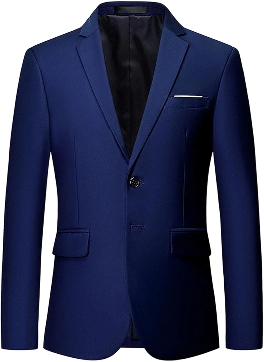 Herr Slim Fit Blazer 2 knappar kappa vardaglig enfärgad blazer kappa resa lätt kostymjacka