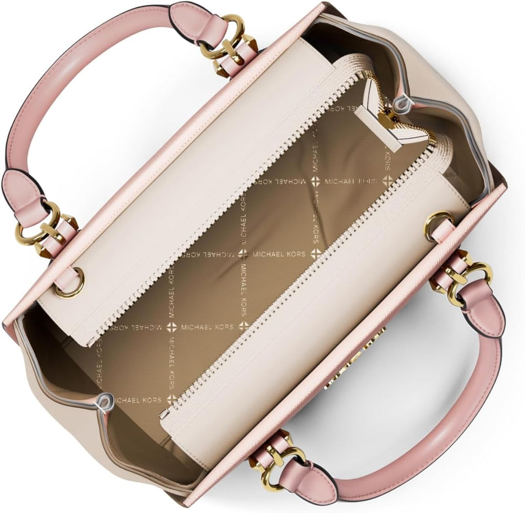 Michael Kors Marilyn liten axelremsväska, guldtonad hårdvara/puder rouge multi