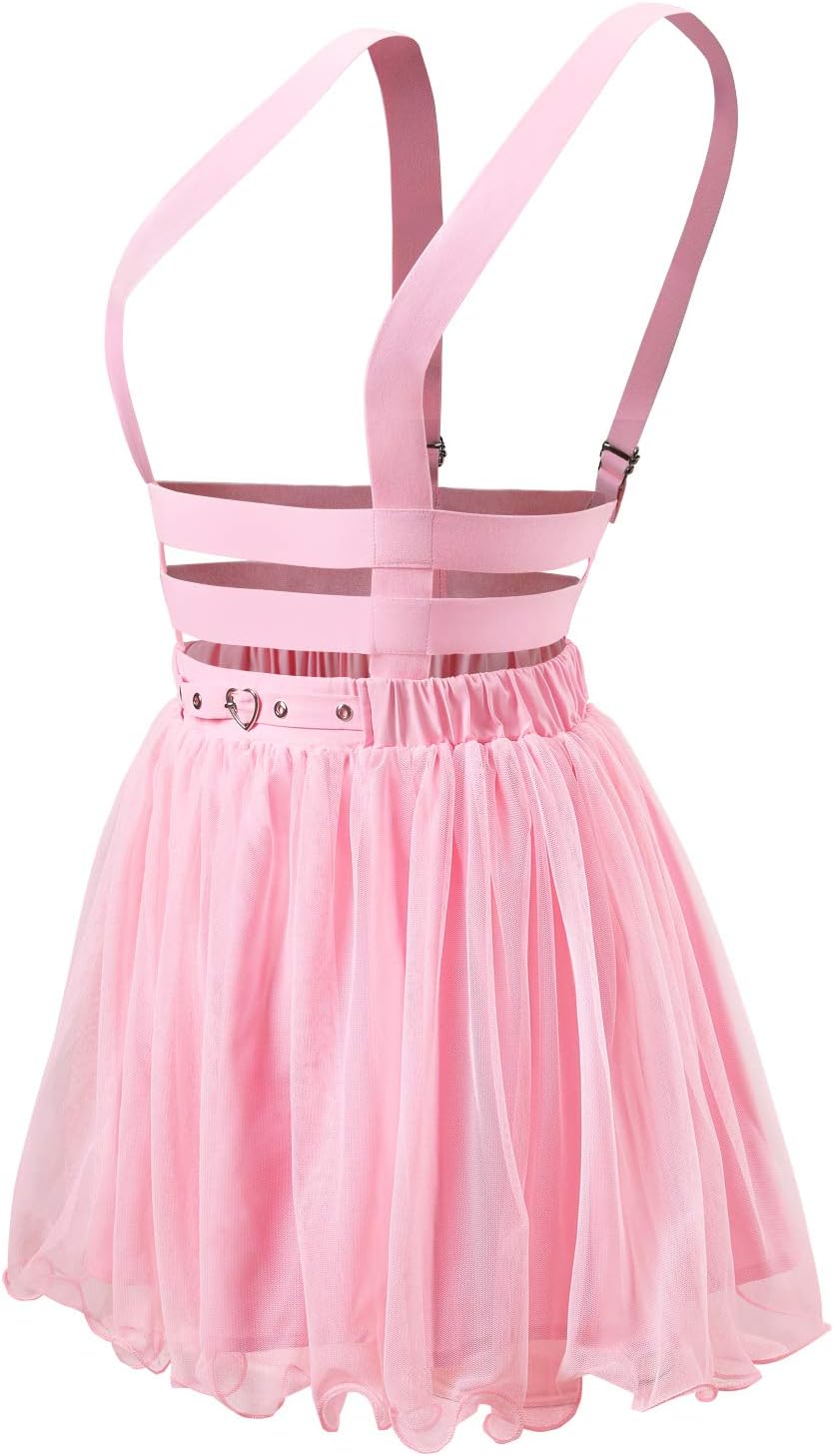 LittleForBig Mesh overall kjol Romper – Heartbreaker Overall Kjol