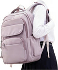 HYC00 Skolryggsäck Flicka Skolväska Lätt Ryggsäck Tjej Tonåring Bokväskor Skola Skolväskor Pojkar Laptop Ryggsäck Dam 14 Tum College Bag Fritidsryggsäck för Kvinnor Casual Dagsryggsäck,Blå