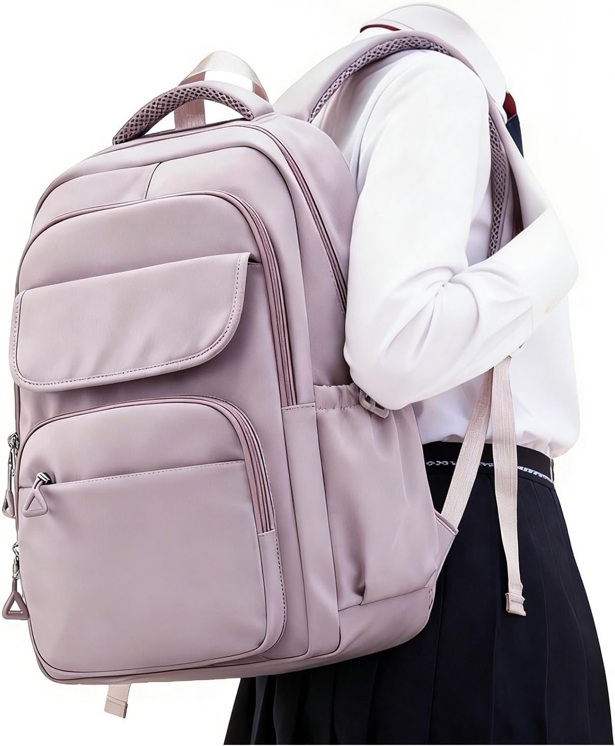 HYC00 Skolryggsäck Flicka Skolväska Lätt Ryggsäck Tjej Tonåring Bokväskor Skola Skolväskor Pojkar Laptop Ryggsäck Dam 14 Tum College Bag Fritidsryggsäck för Kvinnor Casual Dagsryggsäck,Blå