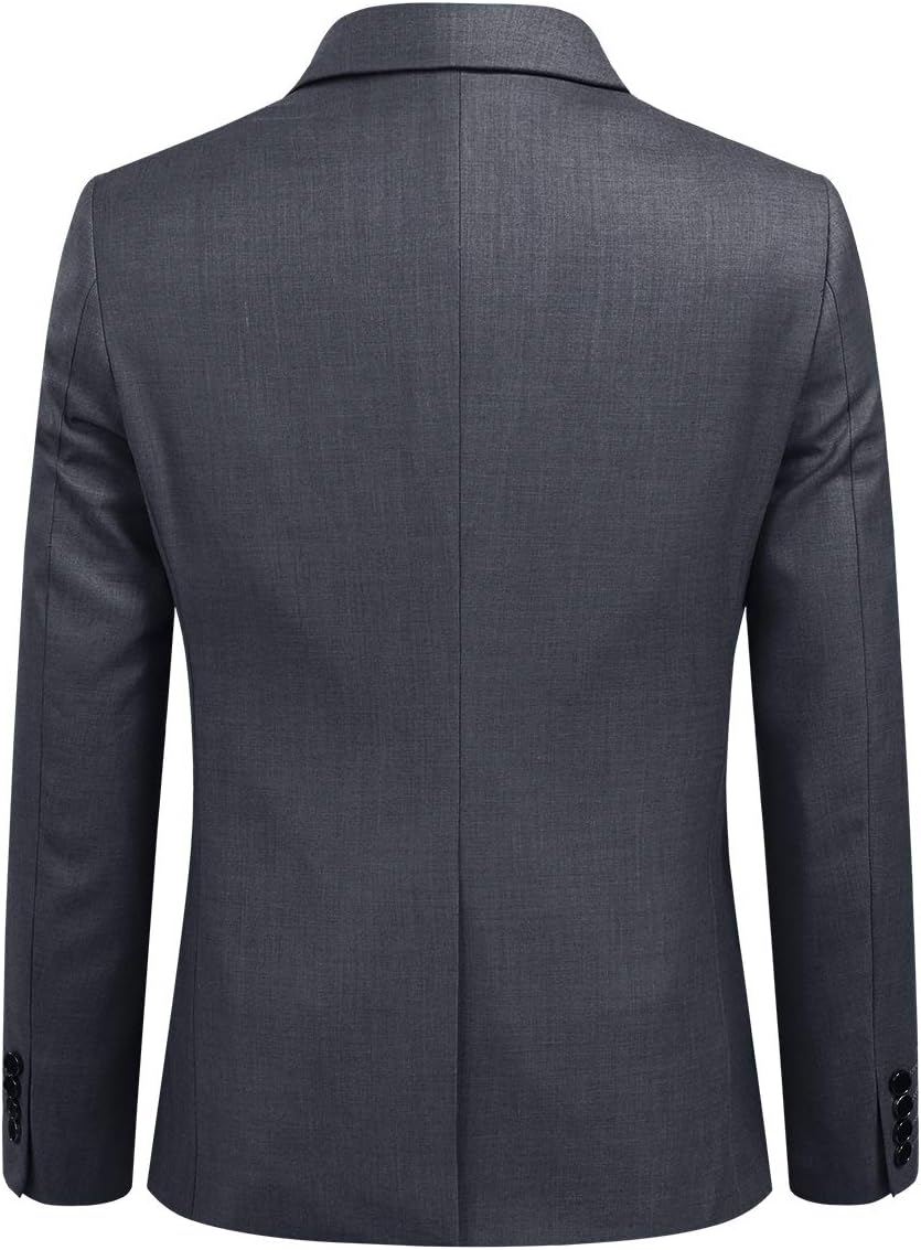 YOUTHUP Herr blazer Slim Fit 2 knappar formell vardaglig kostym jacka bröllop smoking jackor
