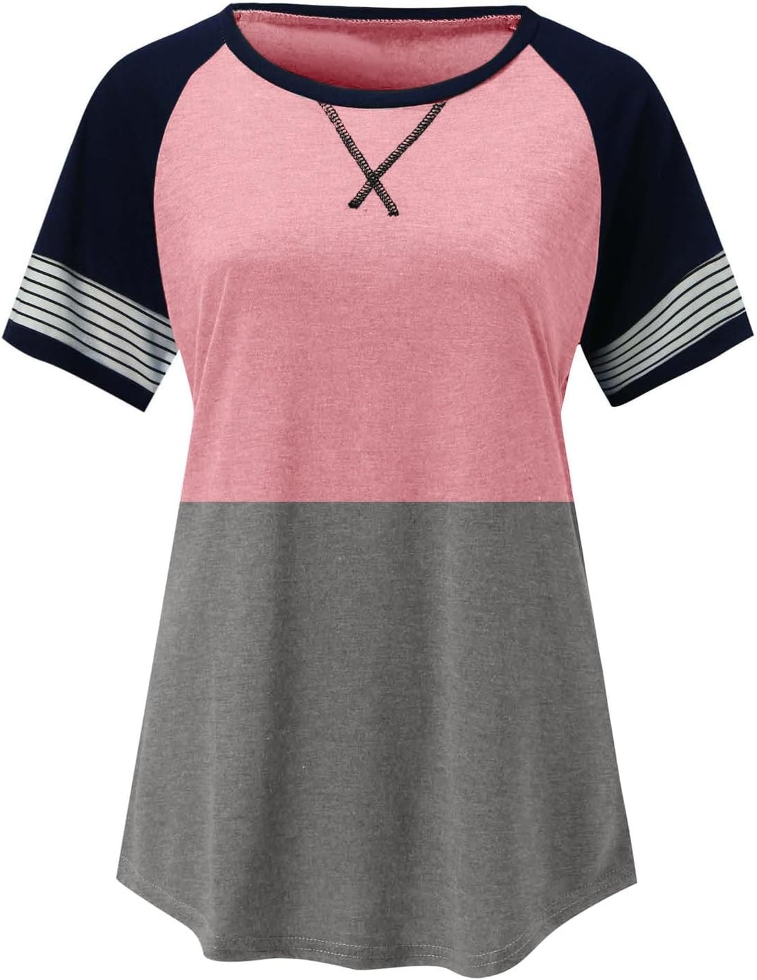 dam vardaglig tryckt rund hals kortärmad pullover t-shirt gul t-shirt dam