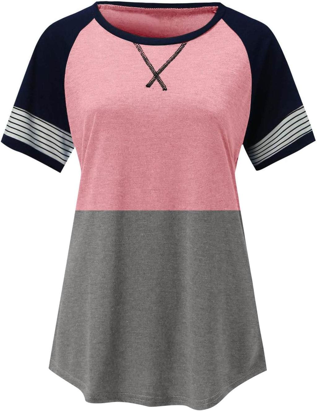 dam vardaglig tryckt rund hals kortärmad pullover t-shirt gul t-shirt dam