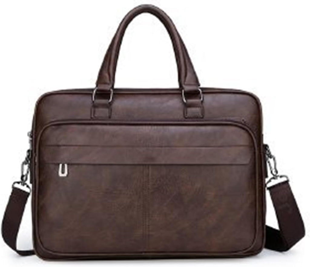 För kontorsbruk Bussiness Bag Large Capacity Läder Lyx 14 tums portföljer Tote Bolsas Handväska Shoulder Crossbody Väskor Bärbar förvaring