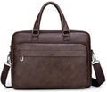 För kontorsbruk Bussiness Bag Large Capacity Läder Lyx 14 tums portföljer Tote Bolsas Handväska Shoulder Crossbody Väskor Bärbar förvaring