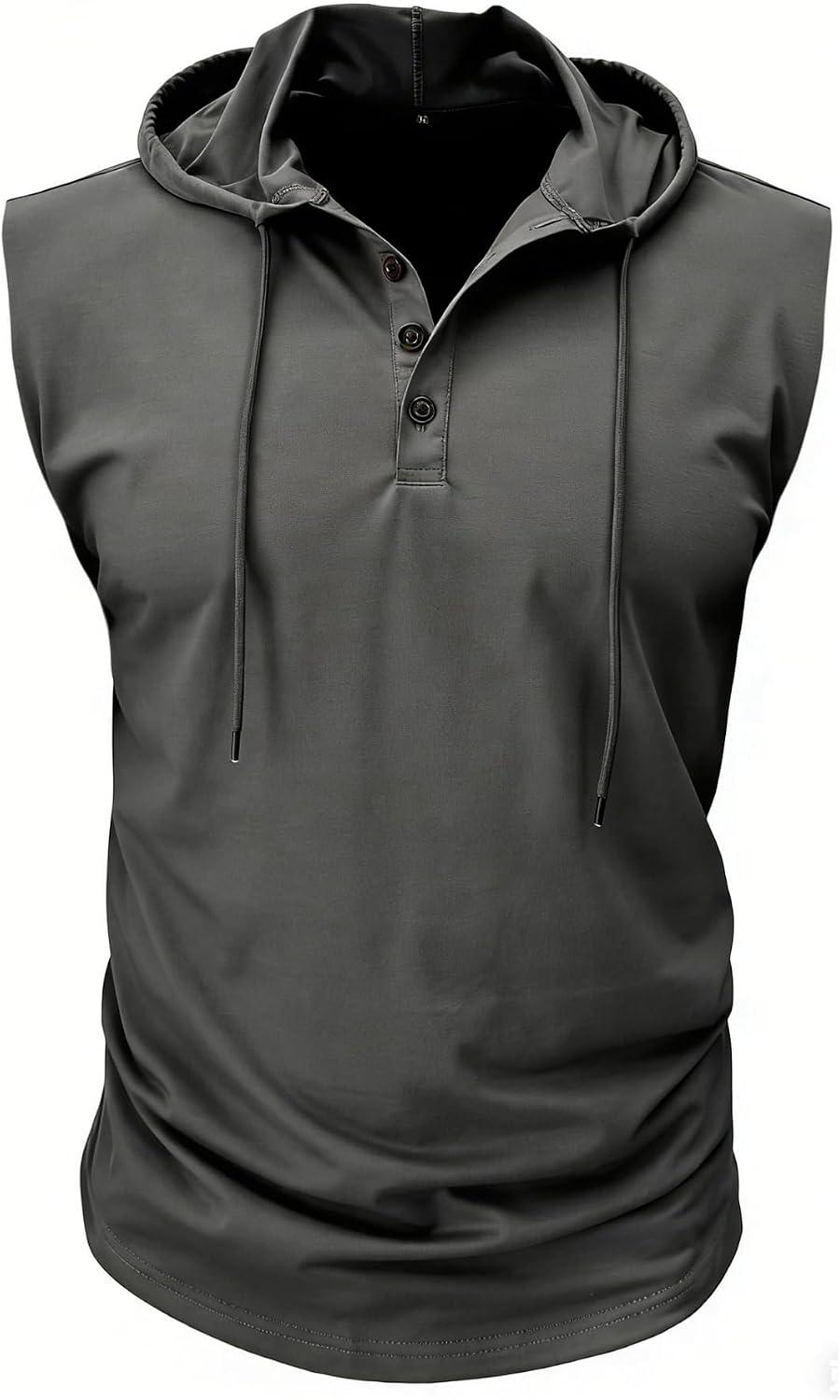 MakingDa Atletisk kortärmad huvtröja för män, moderiktig tränings- och gympullover, huvtröja, knapp, muskelpassform, somrig sweatshirt, lätt, hiphop, löpning, boxning, vandring, sport, tröja