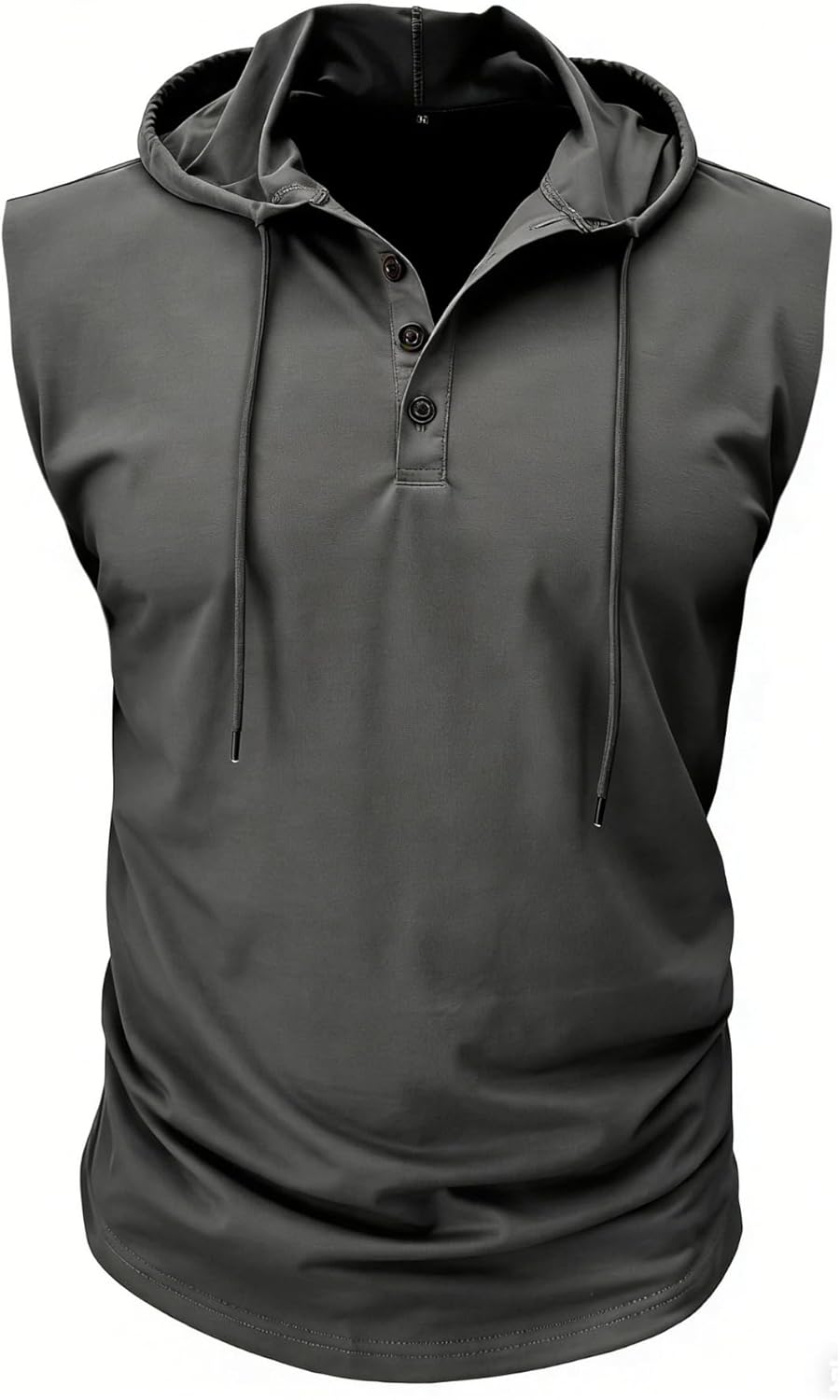 MakingDa Atletisk kortärmad huvtröja för män, moderiktig tränings- och gympullover, huvtröja, knapp, muskelpassform, somrig sweatshirt, lätt, hiphop, löpning, boxning, vandring, sport, tröja