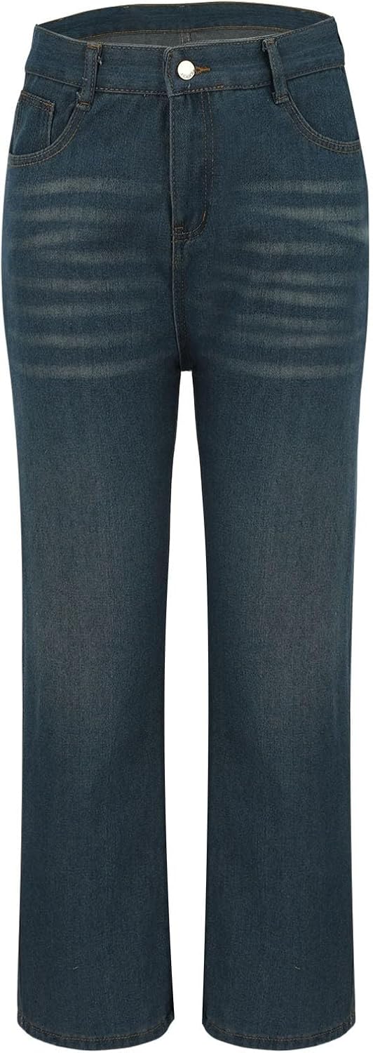 Generiska jeans korta byxor dam slip-jeans dam säckig jeans korta kostymjeans längd 28 tunna kort stretch Y2k lämplig för fritid och hem