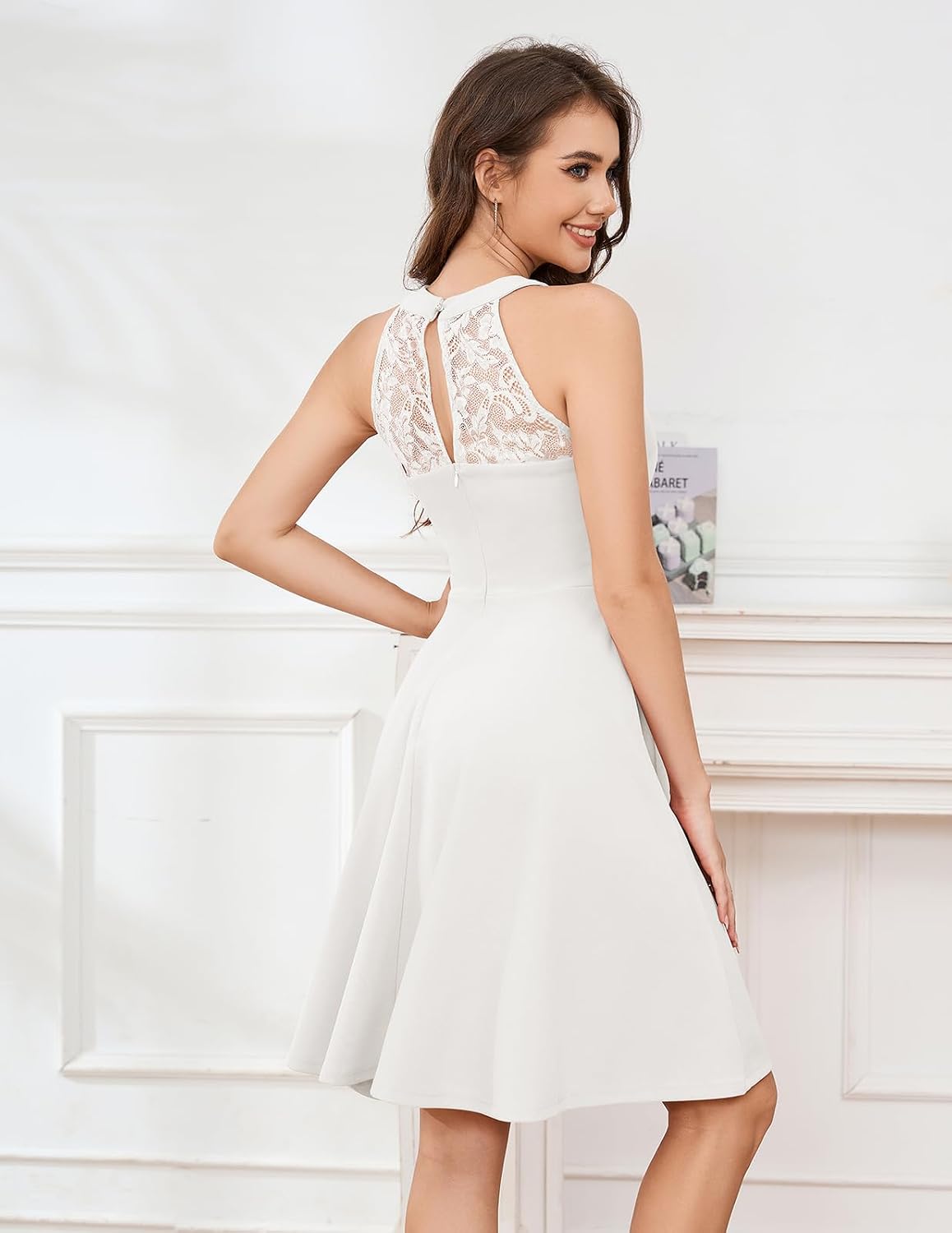 Bbonlinedress Aftonklänning, elegant för bröllopsgäst, festlig klänning, halterneck, konfirmationsklänning, brudtärneklänning, cocktailklänning, festklänning