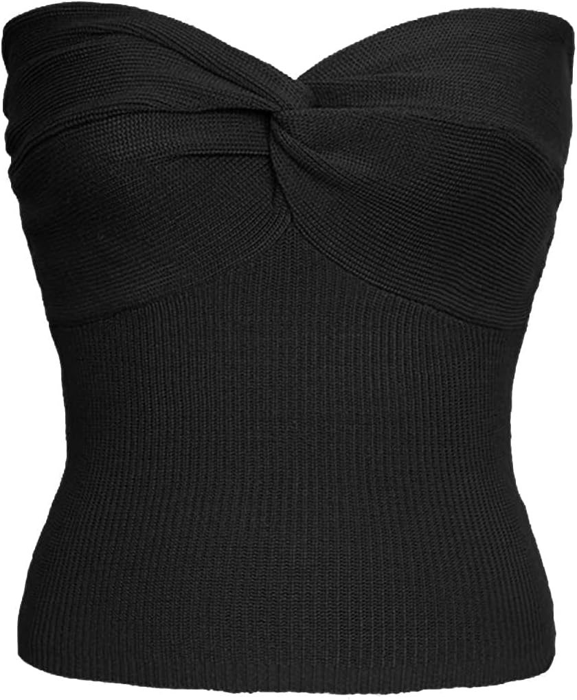 Dam bandeau topp tub topp axelbandslösa toppar ärmlös rörtopp axellös rör