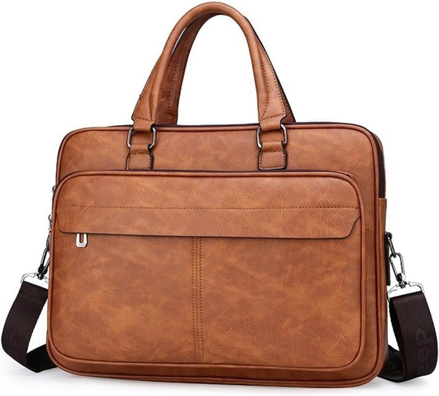 För kontorsbruk Bussiness Bag Large Capacity Läder Lyx 14 tums portföljer Tote Bolsas Handväska Shoulder Crossbody Väskor Bärbar förvaring