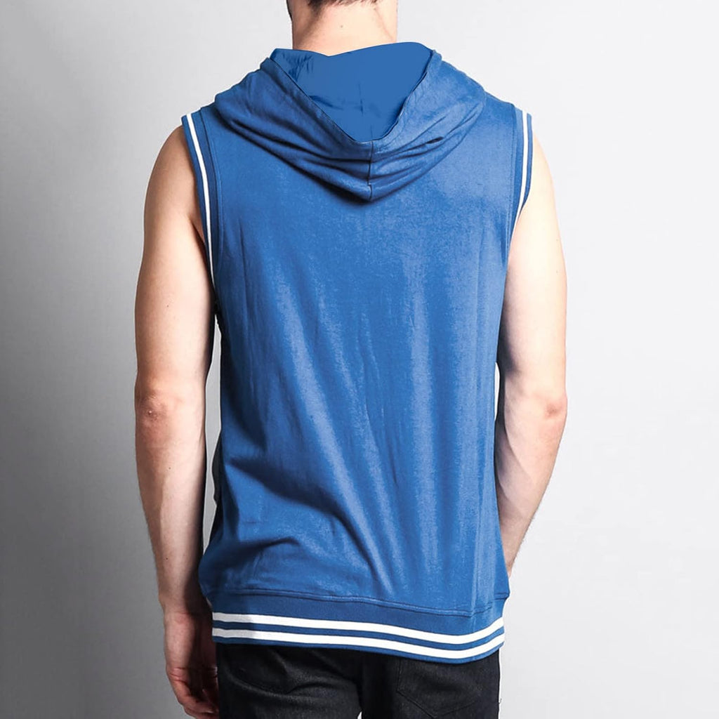 Sport huvjacka för män, tanktopp, huvtröja, gym, fitness, ärmlös huvtröja, muskelskjorta med dragkedja, ärmlös huvtröja för män med fickor, ledig tankskjorta med huva, sommarväst
