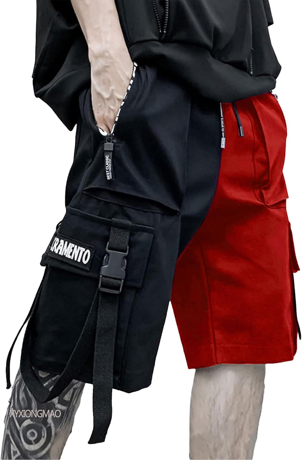 XYXIONGMAO Joggingbyxor för män Techwear svarta hiphop cargoshorts streetwear träningsbyxor cargobyxor för män