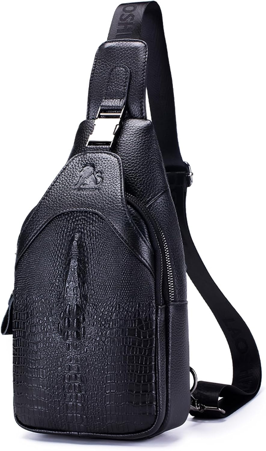 pundarika läder män väska crossbody, man väskor för män crossbody, herrar axelväska, justerbar axelrem