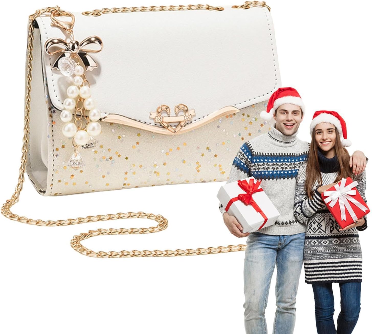 Glitter Axelväska - 20 * 8 * 14cm Wristlet Bag, Shiny Evening Handväska, Glittrande Party Carrier | Stylingsystem Bröllopsdräkter, Elegant Arrangemang Av Tillbehör Evenemang, För Utställning Av Fe