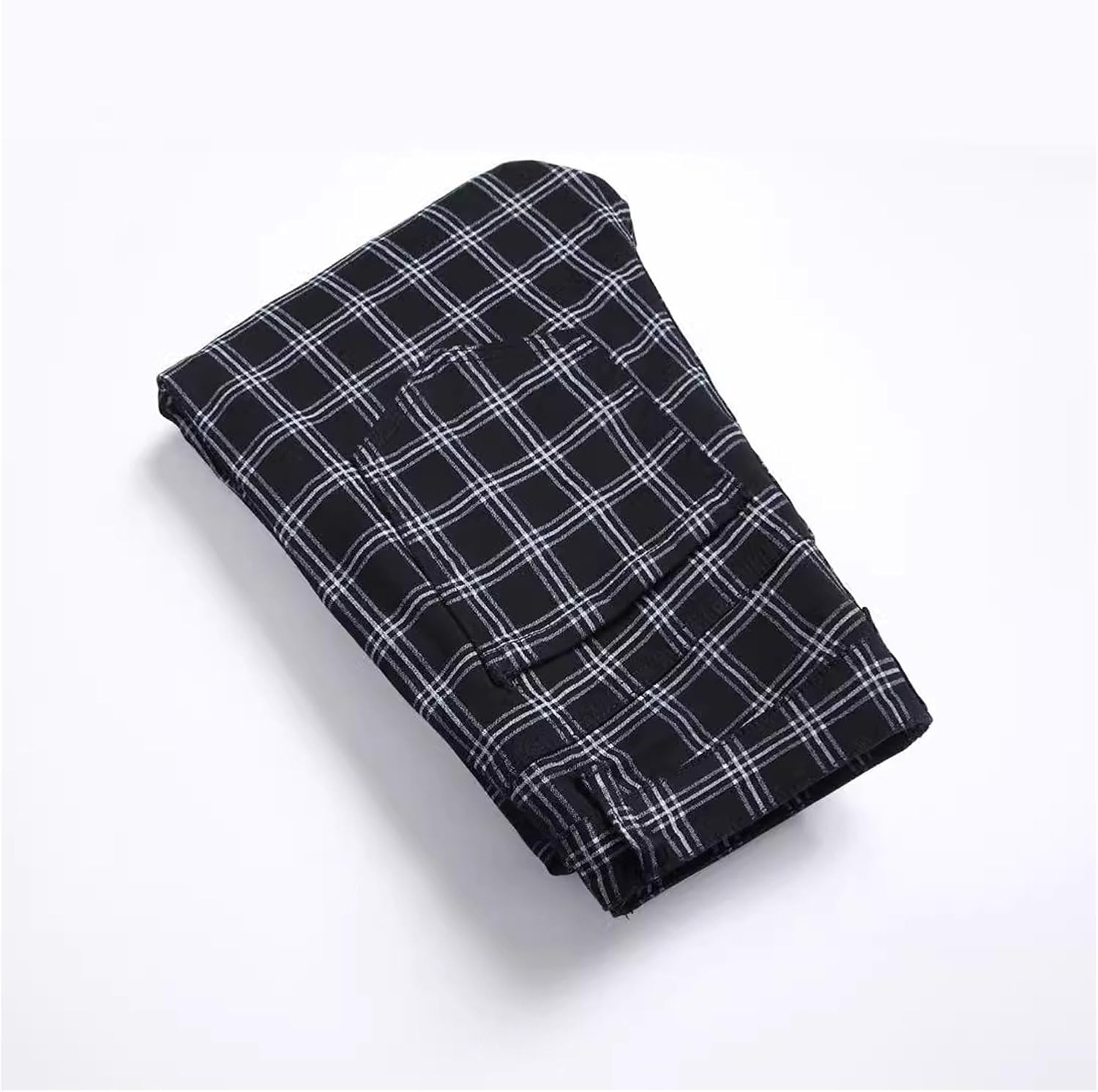 Rutiga byxor herr smal passform vardaglig stretchig twill chinos avsmalnande byxor