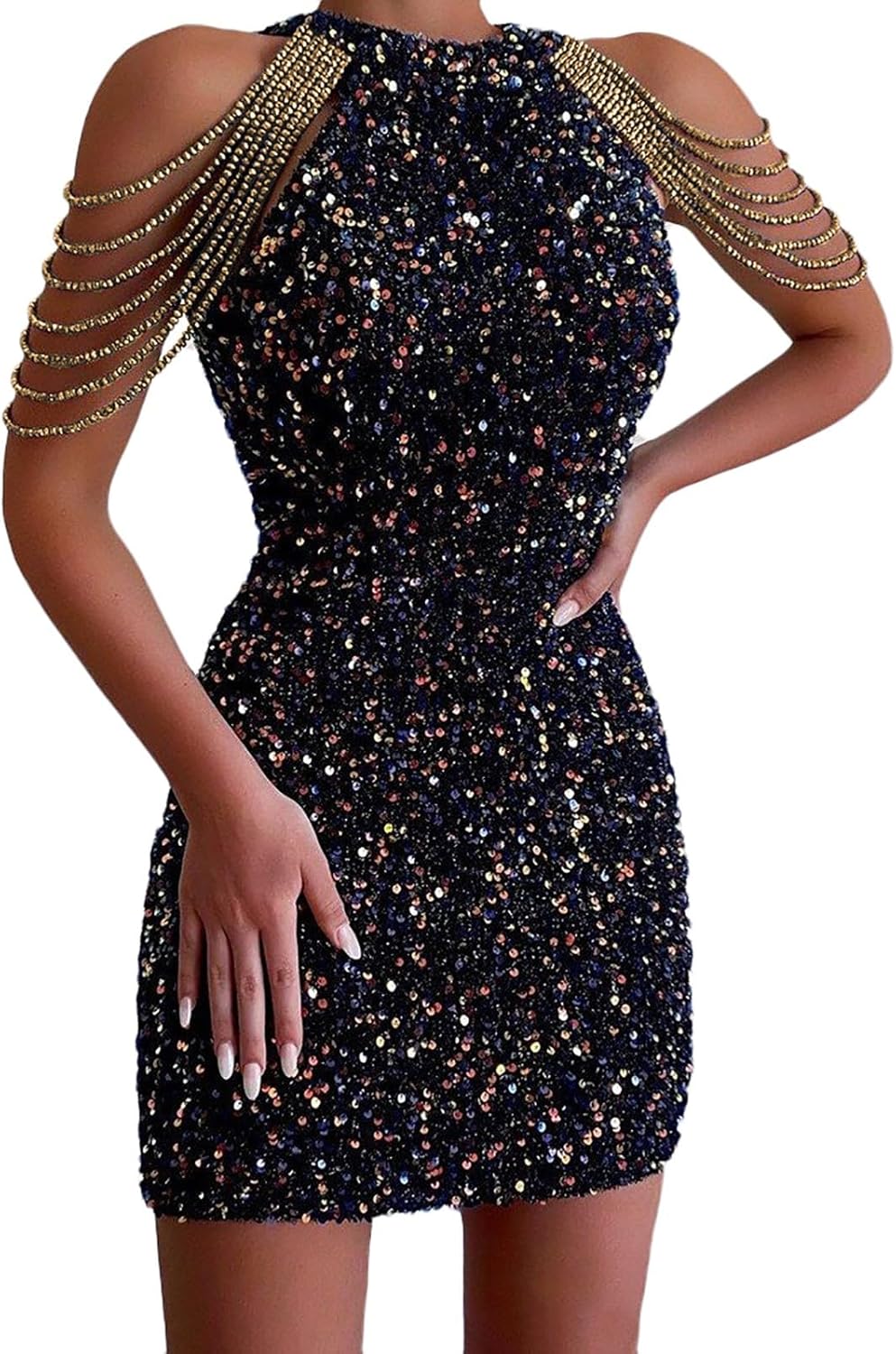 Festklänningar för kvinnor, kvinnor, kvinnor, sammet, paljett, cocktailklänning, glittrande bröllop, gästfest, kväll, långärmad, bodycon-klänningar