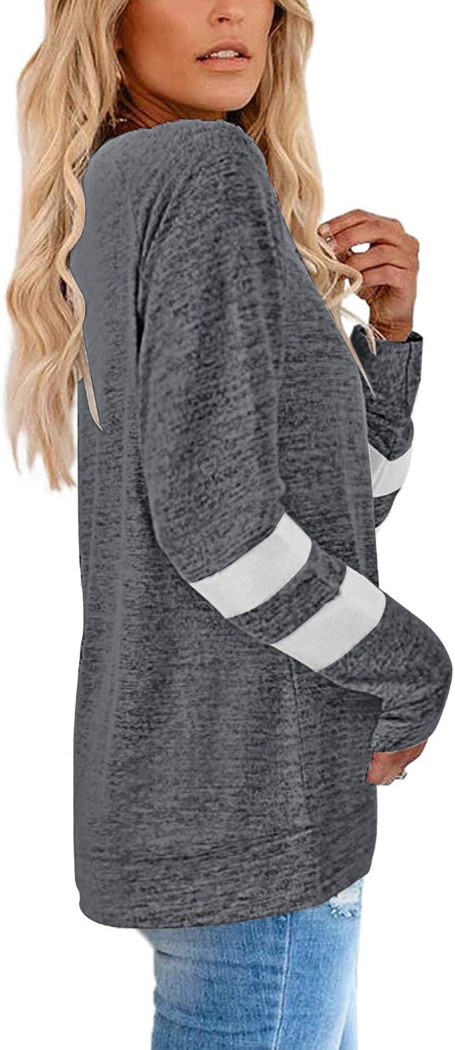 MOLERANI Långärmad rund hals lediga T-shirts blusar sweatshirts tunika toppar för vintern