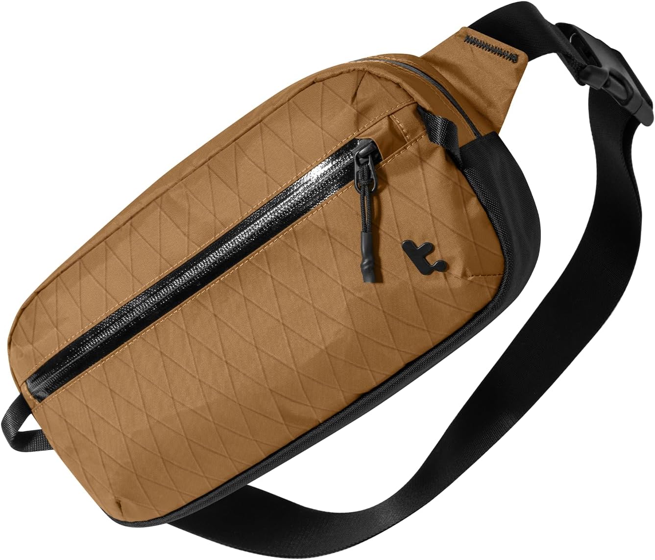 tomtoc 1,5 l crossbody väska med RFID-skydd, liten unisex axelremsväska, sling bag, lätt, vattentät sling bag, för utomhusresor, svart