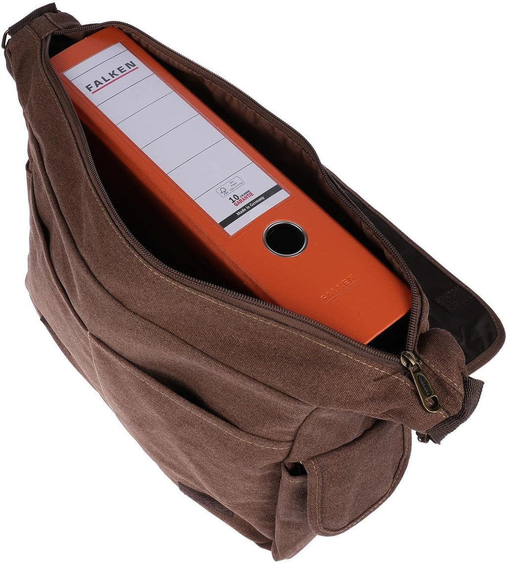 Christian Wippermann stor XL herr dam väska axelväska kanvas Messenger Bag