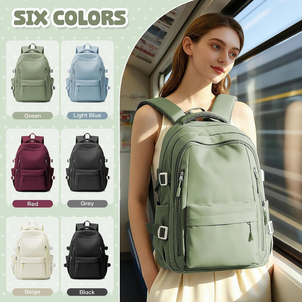 HYC00 Skolryggsäck Flicka Skolväska Lätt Ryggsäck Tjej Tonåring Bokväskor Skola Skolväskor Pojkar Laptop Ryggsäck Dam 14 Tum College Bag Fritidsryggsäck för Kvinnor Casual Dagsryggsäck,Blå