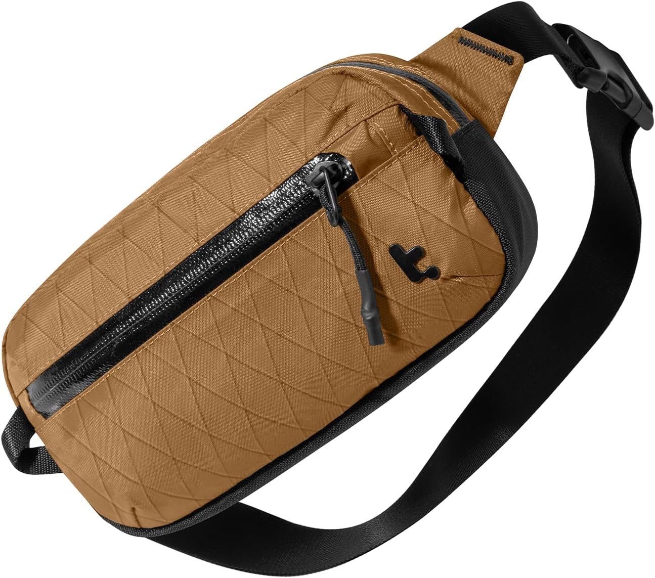 tomtoc 1,5 l crossbody väska med RFID-skydd, liten unisex axelremsväska, sling bag, lätt, vattentät sling bag, för utomhusresor, svart