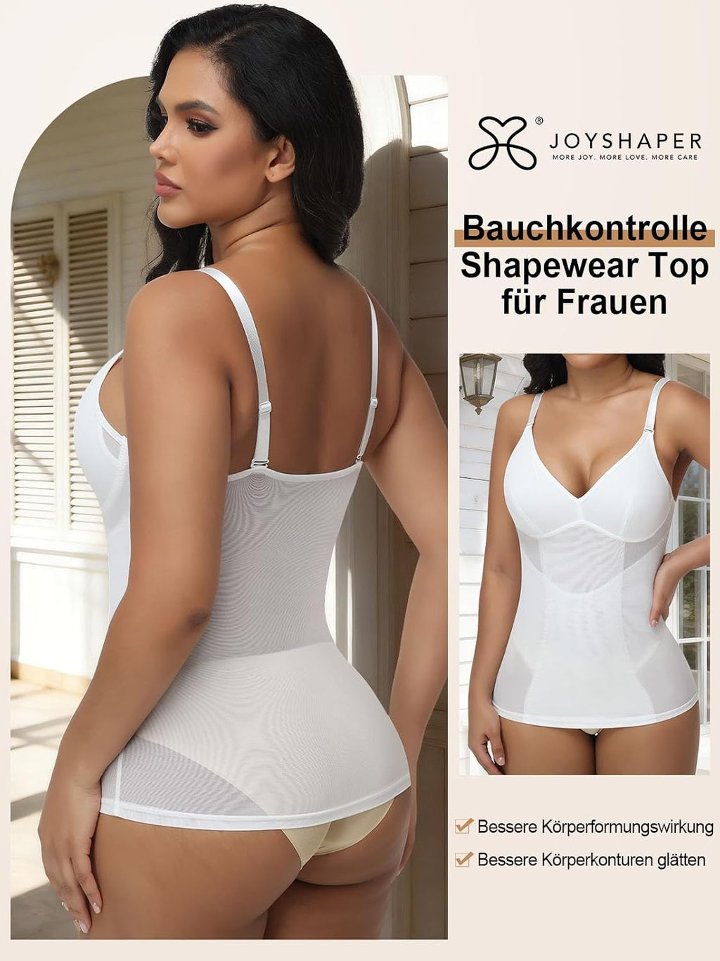 Joyshaper Compression Cami Top för Kvinnor Bodycon Tanktoppar Slimming Tummy Control Shaping Vest