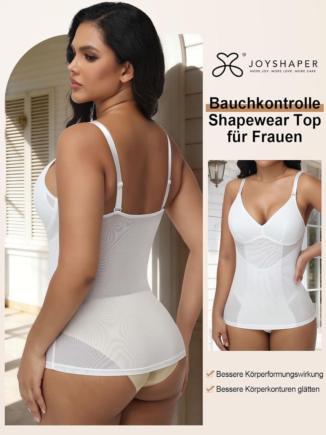 Joyshaper Compression Cami Top för Kvinnor Bodycon Tanktoppar Slimming Tummy Control Shaping Vest